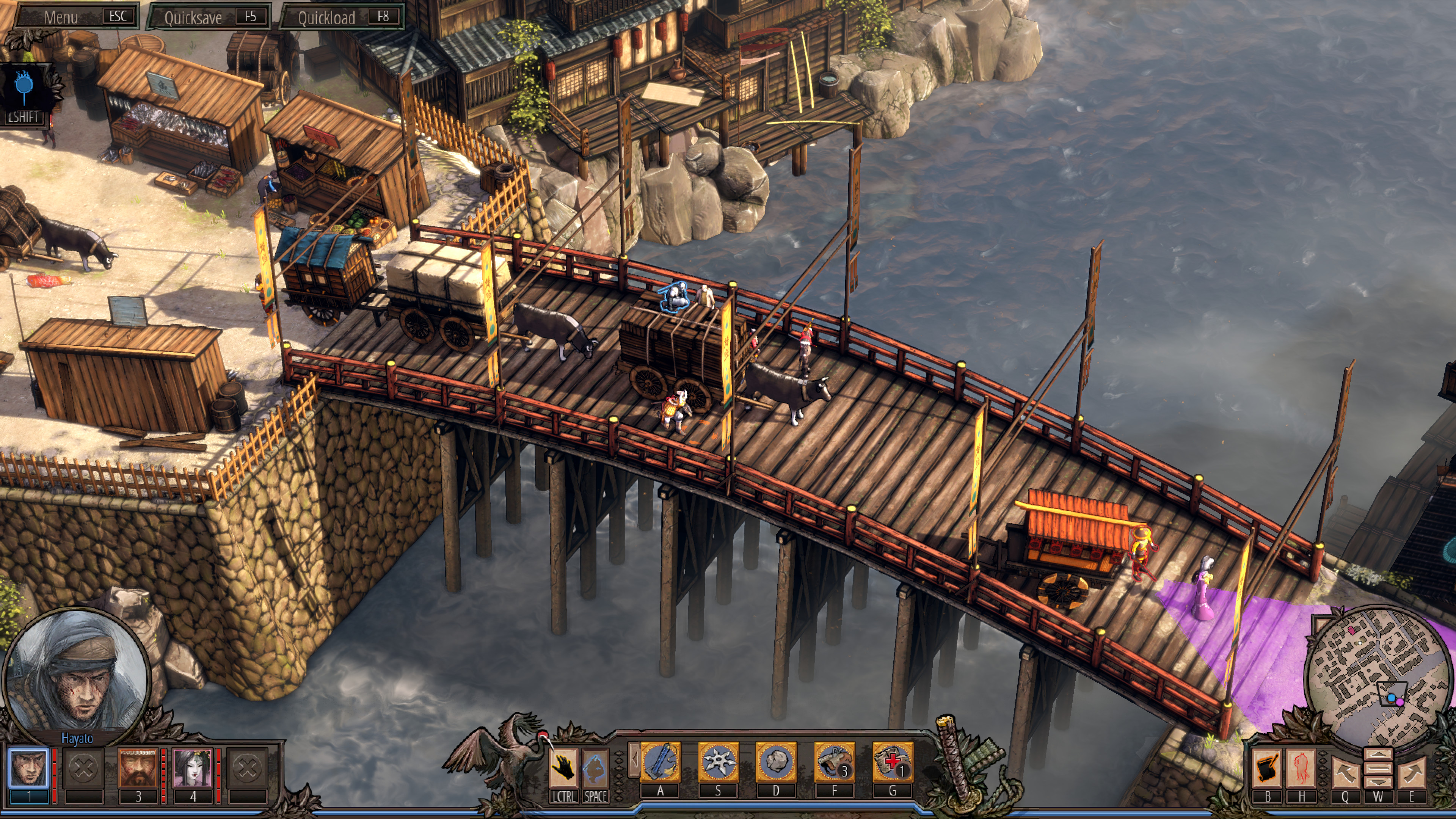 imagem do jogo Shadow Tactics: Blades of the Shogun Aikos Choice 1